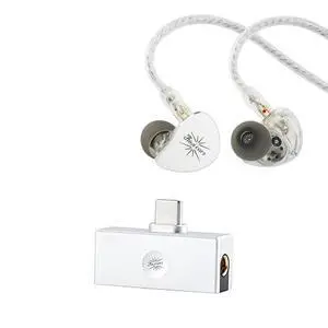 Kiwi Ears Belle 10mm DLC Dynamic Driver in-Ear Monitor, HiFi Wired Earbuds (Without MIC, Silver) + Kiwi Ears Allegro Mini Kiwi Ears Belle 10mm DLC Dynamic Driver in-Ear Monitor, HiFi Wired Earbuds (Without MIC, Silver) + Kiwi Ears Allegro Mini