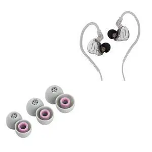 KZ ZS10 Pro 4BA+1DD 5 Driver in Ear Monitor(with Mic, Black) + Kiwi Ears Flex Earbud Tips, 3 Pairs, S/M/L Size KZ ZS10 Pro 4BA+1DD 5 Driver in Ear Monitor(with Mic, Black) + Kiwi Ears Flex Earbud Tips, 3 Pairs, S/M/L Size
