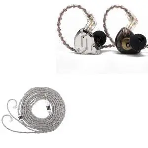 KZ ZS10 Pro 4BA+1DD 5 Driver in-Ear HiFi Metal Earphones with Stainless Steel Faceplate, 2 Pin Detachable Cable, Tripowin Zonie IEM Cable, 2m Long Earbud Cable KZ ZS10 Pro 4BA+1DD 5 Driver in-Ear HiFi Metal Earphones with Stainless Steel Faceplate, 2 Pin Detachable Cable, Tripowin Zonie IEM Cable, 2m Long Earbud Cable