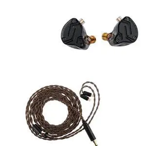 KZ ZS10 PRO X Upgraded 1DD+4BA Hybrid Driver HiFi in Ear Earphones IEM with Alloy Faceplate + ZiiGaat Z-01 IEM Cable, 4 Core Single Crystal Copper Wire KZ ZS10 PRO X Upgraded 1DD+4BA Hybrid Driver HiFi in Ear Earphones IEM with Alloy Faceplate + ZiiGaat Z-01 IEM Cable, 4 Core Single Crystal Copper Wire