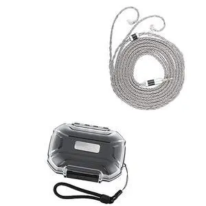 Tripowin Zonie IEM Cable, 2m Long Earbud Cord, 16 Core Silver Plated Earphone Cable(Recessed 2Pin) + LC02 in Ear Monitor Case, Portable Earbud Hard Case Tripowin Zonie IEM Cable, 2m Long Earbud Cord, 16 Core Silver Plated Earphone Cable(Recessed 2Pin) + LC02 in Ear Monitor Case, Portable Earbud Hard Case