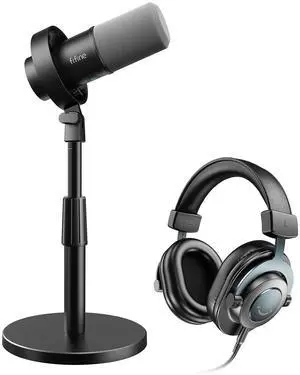 Studio Microphone with Desktop Mic Stand & Headphone Kit, XLR/USB Dynamic Mic with Quick Mute & Headphone Jack, Metal Adjustable Table Stand & 3.5mm Monitoring Headset-K688+BS1+H8 Studio Microphone with Desktop Mic Stand & Headphone Kit, XLR/USB Dynamic Mic with Quick Mute & Headphone Jack, Metal Adjustable Table Stand & 3.5mm Monitoring Headset-K688+BS1+H8