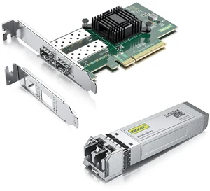10GBase-SR SFP+ Transceiver & 10Gb PCI-E NIC Network Card to Intel X520-DA2 10GBase-SR SFP+ Transceiver & 10Gb PCI-E NIC Network Card to Intel X520-DA2