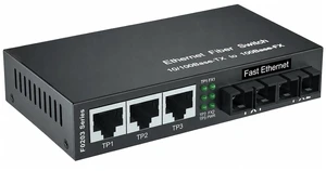 5-Port Fast Ethernet Desktop Fiber Switch, 2 Ports Dual SC Fiber, 20 km 5-Port Fast Ethernet Desktop Fiber Switch, 2 Ports Dual SC Fiber, 20 km