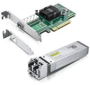 10GBase-SR SFP+ Transceiver & 10Gb PCI-E NIC Network Card to Intel X520-DA1 10GBase-SR SFP+ Transceiver & 10Gb PCI-E NIC Network Card to Intel X520-DA1