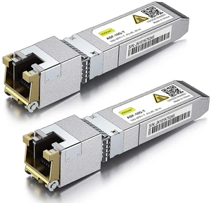 SFP+ to RJ-45 10GBase-T Transceiver, 10Gbe Copper SFP+ to Ethernet Module for Cisco SFP-10G-T-S, Ubiquiti UniFi UF-RJ45-10G, TP-Link TL-SM5310-T, Netgear and More, up to 30m, Pack of 2 SFP+ to RJ-45 10GBase-T Transceiver, 10Gbe Copper SFP+ to Ethernet Module for Cisco SFP-10G-T-S, Ubiquiti UniFi UF-RJ45-10G, TP-Link TL-SM5310-T, Netgear and More, up to 30m, Pack of 2