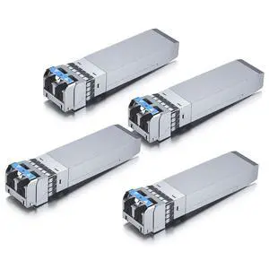 10GBase-LR SFP+ Transceiver, 10G 1310nm SingleMode LC Fiber Optic Module, up to 10km, for Cisco SFP-10G-LR, Meraki MA-SFP-10GB-LR, Ubiquiti UniFi UF-SM-10G, Fortinet, Mikrotik, Pack of 4 10GBase-LR SFP+ Transceiver, 10G 1310nm SingleMode LC Fiber Optic Module, up to 10km, for Cisco SFP-10G-LR, Meraki MA-SFP-10GB-LR, Ubiquiti UniFi UF-SM-10G, Fortinet, Mikrotik, Pack of 4