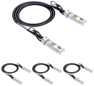 SFP+ DAC Twinax Cable, 10G SFP+ to SFP+ Direct Attach Copper Patch Passive Cable for Cisco SFP-H10GB-CU0.5M, Ubiquiti UniFi UC-DAC-SFP+, TP-Link TL-SM5220-0.5M and More, 0.5-Meter, 4-Pack SFP+ DAC Twinax Cable, 10G SFP+ to SFP+ Direct Attach Copper Patch Passive Cable for Cisco SFP-H10GB-CU0.5M, Ubiquiti UniFi UC-DAC-SFP+, TP-Link TL-SM5220-0.5M and More, 0.5-Meter, 4-Pack