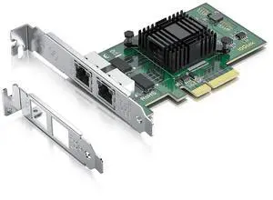 1G 1000Mbps Gigabit Ethernet Converged Network Adapter (NIC) with Intel I350AM2 Controller, Ethernet PCI Express Network Card, Dual Copper RJ45 Ports, PCIE 2.0 X4, Compare to Intel I350-T2 1G 1000Mbps Gigabit Ethernet Converged Network Adapter (NIC) with Intel I350AM2 Controller, Ethernet PCI Express Network Card, Dual Copper RJ45 Ports, PCIE 2.0 X4, Compare to Intel I350-T2