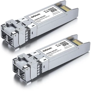 25G SFP28 SFP+ SR Transceiver, 25GBase-SR Duplex LC MMF Optical Module for Intel E25GSFP28SR, 850nm, DDM, up to 100m, Pack of 2 25G SFP28 SFP+ SR Transceiver, 25GBase-SR Duplex LC MMF Optical Module for Intel E25GSFP28SR, 850nm, DDM, up to 100m, Pack of 2