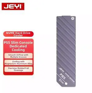 JEYI PS5 Slim Specific M.2 SSD Heatsink, Custom-Fit Aluminum Cooler with Low Profile Design for PlayStation 5 Slim Console NVMe Expansion Slot