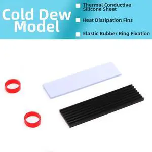 GMTA Cold Dew M.2 SSD Cooler, Black NVMe Heatsink with Turbo Fan for SSD Active Cooling, Compatible with 2280 NGFF/NVMe