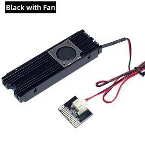 GMTA M.2 2280 SSD Cooler with Turbo Fan, Black Aluminum Heatsink for NVMe/NGFF Solid State Drive Active Cooling GMTA M.2 2280 SSD Cooler with Turbo Fan, Black Aluminum Heatsink for NVMe/NGFF Solid State Drive Active Cooling
