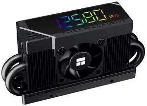 Thermalright HR-10 2280 Pro Digital Black SSD Heatsink, Premium Cooler with Temperature Display for High-Performance NVMe M.2 SSD, Black Edition with Digital Screen
