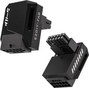PCIe 5.1 Adapter - 600W 12+4pin,16pin 12VHPWR GPU Power Connector,12V-2x6 GPU Adapter,90 Degree Right Angle - Compatible with RTX 3090Ti, 4070Ti, 4080, 4090 GPU - RVS Type, Black, 1 Pack Visit the EZD