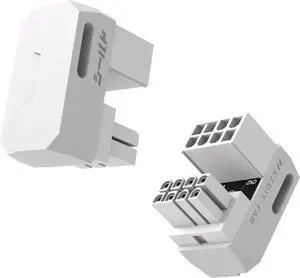 8-Pin PCIe GPU Power Adapter,180-Degree U-Turn Angled Connector, Aluminum Design for Graphics Cards  Standard Type,White-2 Pack