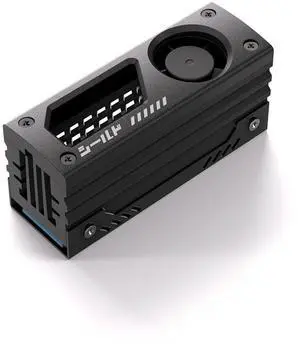 Heatsink with Build-in 20mm PWM Fan, Premium Aluminum Design, High-Performance Cooler for M.2 2280-Black-1 Pack Heatsink with Build-in 20mm PWM Fan, Premium Aluminum Design, High-Performance Cooler for M.2 2280-Black-1 Pack