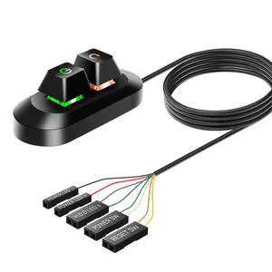 JVFYI PC Power Button, Desktop External PC Power Switch, Mechanical Keyboard Switch Start On/Off/Reset for Computer Motherboard (1.8M)