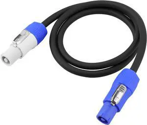 JVFYI Stage Light Cable, 3 Pin 16AWG AC PowerCon Connector Cord Input to Output, 20A Power Extension Cord for Outdoor Stage Lighting Series-1M/3.28FT