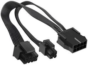 JVFYI 2 Pack EPS12V CPU 8 Pin Female to CPU ATX 8 Pin and ATX 4 Pin Male Power Supply Extension Cable EPS 12V for Motherboard 7.9 inch ( 20cm )