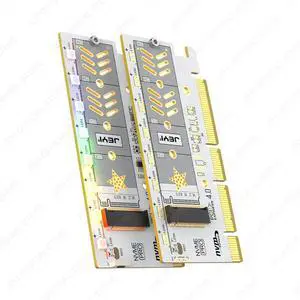 RGB PCIe 4.0 NVMe M.2 Adapter Card - Tool-Free Installation for X16/X8/X4 Slots, Supports 2280 SSD & Multi-Generation Storage Modules