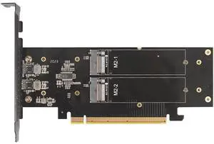 4-Port NVMe PCIe 4.0 RAID Adapter Card - 256Gbps X16 Bifurcation Support for M.2 SSDs with RAID 0/1/5