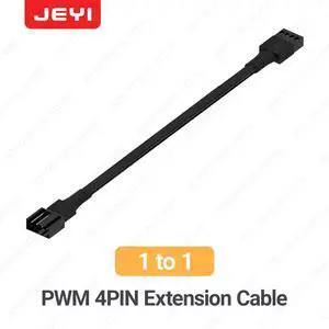 4-Pin PWM Splitter 1-to-1 Fan Hub - 10in PVC Cable with Anti-Overload, 3-Pin Compatible