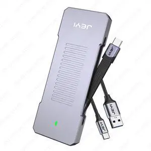 22110 M.2 NVMe/NGFF SSD Enclosure - USB 3.2 Gen2 10Gbps Aluminum Case for M+B/M Key SSDs with Multi-Size Flat Cable