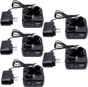 JVFYI 5 Pack PMLN7109A PMLN7109 Charger Compatible for Motorola SL300 SL300e SL500 SL500E SLN1000 SL3500e SL1600 SL2600 TLK100 SL1M Radio Pmnn4468a Battery