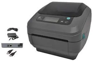 Ze bra GX420D Desktop Bar code and Shipping Label Printer, USB - Ethernet - Serial Interfaces, 4 Inch, Direct Thermal, with Power Supply Ze bra GX420D Desktop Bar code and Shipping Label Printer, USB - Ethernet - Serial Interfaces, 4 Inch, Direct Thermal, with Power Supply