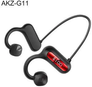 AKZ-G11 2nd Gen Bone Conduction Bluetooth Headphones, Wireless Open-Ear Sports Headset for Running, Gym, Cycling - IPX5 Waterproof, 8H Playtime, HD Call Noise Cancelling G11 Red AKZ-G11 2nd Gen Bone Conduction Bluetooth Headphones, Wireless Open-Ear Sports Headset for Running, Gym, Cycling - IPX5 Waterproof, 8H Playtime, HD Call Noise Cancelling G11 Red