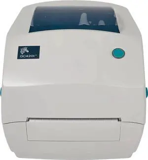 Ze bra GC420T Thermal Transfer Bar code Shipping Label Printer Ethernet USB GC420-100410-000, Bundle with AC Adapter USB and Ethernet Cable