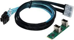 JVFYI M.2 Key B+M 2-SAS 36pin to 8-Port SATA 6Gb/s Expansion Card JVFYI M.2 Key B+M 2-SAS 36pin to 8-Port SATA 6Gb/s Expansion Card