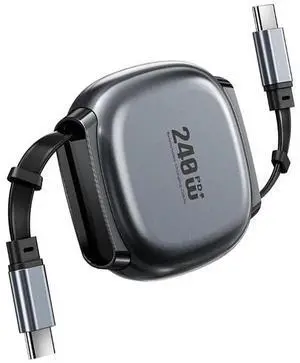 JVFYI Retractable Stretch Coiled USB-C Cable 480Mbps 140W for Laptop Phone Tablet Type-C Male to Male Cable Power & Data (Black Color) JVFYI Retractable Stretch Coiled USB-C Cable 480Mbps 140W for Laptop Phone Tablet Type-C Male to Male Cable Power & Data (Black Color)