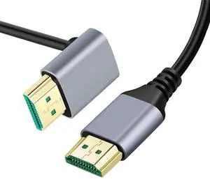 JVFYI 8K HDMI 2.1 Ultra Thin HDTV Cable 1m 4K Hyper Super Flexible Slim Cord Up Angled 90 Degree Type-A Male to Male for Computer HDTV Projector Home Theatre JVFYI 8K HDMI 2.1 Ultra Thin HDTV Cable 1m 4K Hyper Super Flexible Slim Cord Up Angled 90 Degree Type-A Male to Male for Computer HDTV Projector Home Theatre