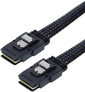 JVFYI Mini SAS Cable SFF-8643 to SFF-8643 Cable 32" (81cm) 12Gbps SAS 3.0 | Internal High-Density Mini SAS | RAID Controller to Backplane/HDD Server JVFYI Mini SAS Cable SFF-8643 to SFF-8643 Cable 32" (81cm) 12Gbps SAS 3.0 | Internal High-Density Mini SAS | RAID Controller to Backplane/HDD Server