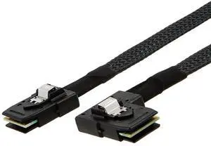 JVFYI Mini SAS Cable, SFF-8087 to SFF-8087 Straight to Right Angle High-Speed Data Transfer for SAS/RAID Controllers, Backplanes, and Servers, 3FT JVFYI Mini SAS Cable, SFF-8087 to SFF-8087 Straight to Right Angle High-Speed Data Transfer for SAS/RAID Controllers, Backplanes, and Servers, 3FT