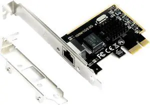 JVFYI 3000Mbps 2.5Gbps RJ-45 PCI-E Network Interface Card with Half Size Bracket for Small Form Factor Computers JVFYI 3000Mbps 2.5Gbps RJ-45 PCI-E Network Interface Card with Half Size Bracket for Small Form Factor Computers