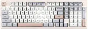 EPOMAKER Galaxy100 QMK/VIA Wireless Gaming Keyboard, Aluminum Shell, Bluetooth/2.4Ghz/USB-C, Pre-Lubed Hot-Swappable Linear Switches, NKRO, RGB Backlit (Creamy White, Wisteria Linear Switch)