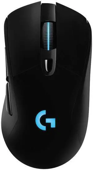 703 Lightspeed Wireless Gaming Mouse W/Hero 25K Sensor, PowerPlay Compatible, Lightsync RGB, Lightweight 95G+10G Optional, 100-25, 600 DPI, Rubber Side Grips - Black 703 Lightspeed Wireless Gaming Mouse W/Hero 25K Sensor, PowerPlay Compatible, Lightsync RGB, Lightweight 95G+10G Optional, 100-25, 600 DPI, Rubber Side Grips - Black