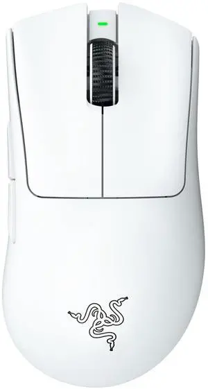 DeathAdder V3 Pro Wireless Gaming Mouse: 64g Lightweight Ergonomic - 30K DPI Optical Sensor - Gen-3 Optical Switches - 8 Programmable Controls - Up to 90 Hr Battery - White