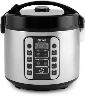 Housewares ® Professional 20-Cup (Cooked) / 5Qt. Digital Rice Cooker, Steamer, and Slow Cooker Pot with 10 Smart Cooking Modes, Including Sauté-then-Simmer®