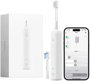Wave Special Electric Toothbrush, New 2025 Version Oscillation & Vibration Sonic Electric Toothbrush for Adults with App, 2 Brush Heads, IP68 Waterproof Travel Powered Toothbrush (Matte White)