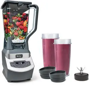 BL660 Professional Compact Smoothie & Food Processing Blender, 1100-Watts, 3 Functions -for Frozen Drinks, Smoothies, Sauces, & More, 72-oz.* Pitcher, (2) 16-oz. To-Go Cups & Spout Lids, Gray