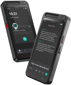 AI Voice Recorder with Playback, Digital Voice Recorder with AI Transcription, Summary, Translation, Full Touch Screen Recorder with 80GB, Audio Recorder Device for Meetings, Lectures, Interviews