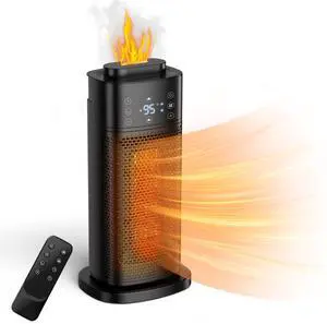 Space Heater for Indoor Use, 1500W Portable Heater for Indoor Use with Humidification, Thermostat, 1-12H Timer, 70°Oscillation, 3 Modes, Remote Control, Electric Heater for Office, Bedroom, Bathroom