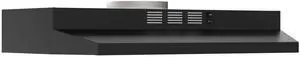 Black Range Hood 30 inch Under Cabinet, Ducted/Ductless Convertible Kitchen Hood, Stainless Steel Stove Vent Hood with 2 Speed Exhaust Fan, Rocker Button Control, 300 CFM Powerful Suction