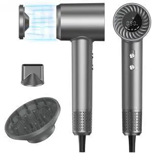Hair Dryer, 150000 RPM Brushless Motor with 500M Negative Ions, Fast-Dry Lightweight Design, ThermoControl & Magnetic Nozzle/Diffuser, Low Noise Salon Blow Dryer for All Hair, Travel, Home Hair Dryer, 150000 RPM Brushless Motor with 500M Negative Ions, Fast-Dry Lightweight Design, ThermoControl & Magnetic Nozzle/Diffuser, Low Noise Salon Blow Dryer for All Hair, Travel, Home