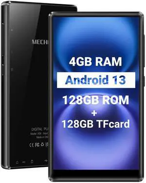 256GB WiFi MP3 Player with Bluetooth, Android 13 and Wi-Fi Streaming, 5" 1080P IPS Display, preinstalled Audible, Amazon Music, Spotify, Play Store