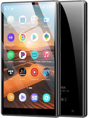 MP3 Player with Bluetooth and WiFi, 96GB 4.7" Music Player with Spotify Kids, Amazon Music, 1080P Android 13.0 System MP4 Player with Apps, Pandora, Audible, Deezer, FM Radio, up to 1TB